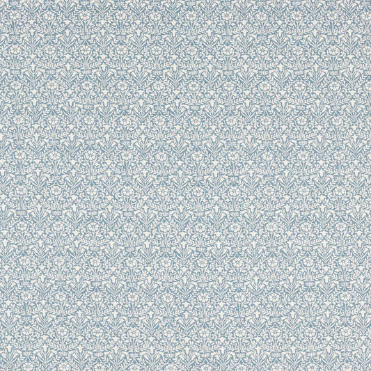 MORRIS & CO Bellflowers Weave Fabric Contemporary, Floral Mineral Blue   - MLIF237421
