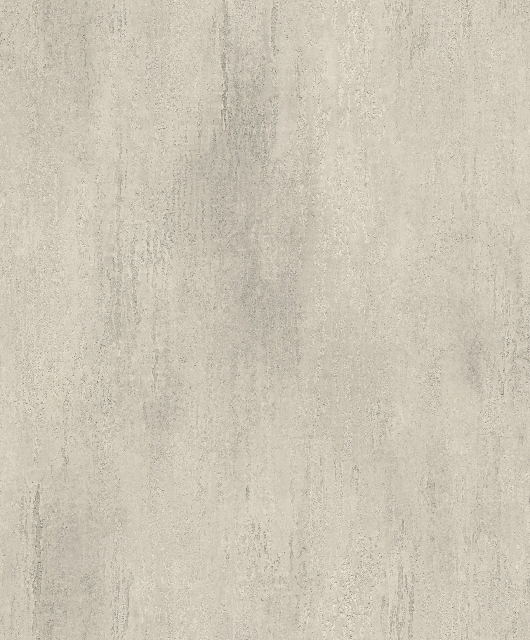 Warm grey stucco-style wallpaper with a concrete-like texture, subtle gray veining and vertical streaks, rustic industrial finish.