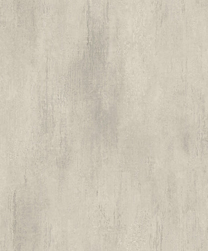 Warm grey stucco-style wallpaper with a concrete-like texture, subtle gray veining and vertical streaks, rustic industrial finish.