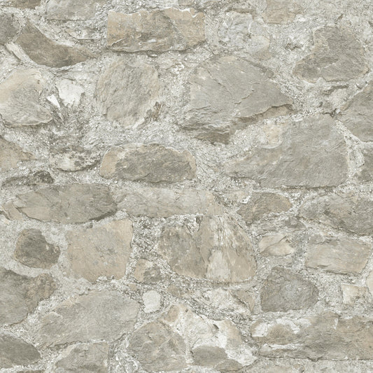 York Wallcoverings Inspired by Color Field Stone Taupe Wallpaper  Brick, Wood and Stone Neutrals   - MN1801