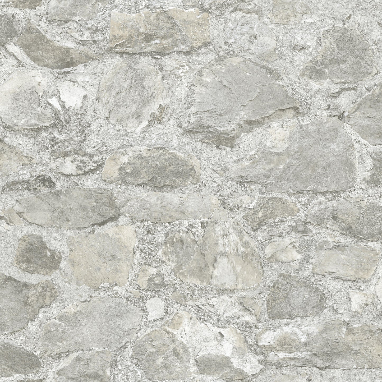 York Wallcoverings Mediterranean Field Stone Grey Wallpaper  Brick, Wood and Stone Greys   - MN1802
