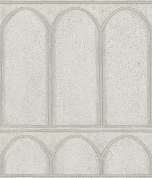 York Wallcoverings York Wallcoverings Arches Grey and Pearl Wallpaper  Brick, Wood and Stone Greys   - MN1832
