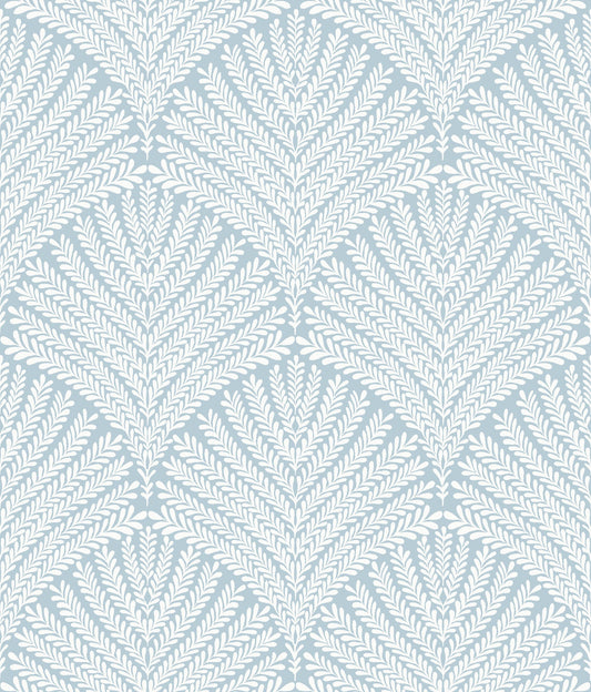 York Wallcoverings York Wallcoverings Beachcomber Blue and White Wallpaper  Botanical Blues   - MN1870
