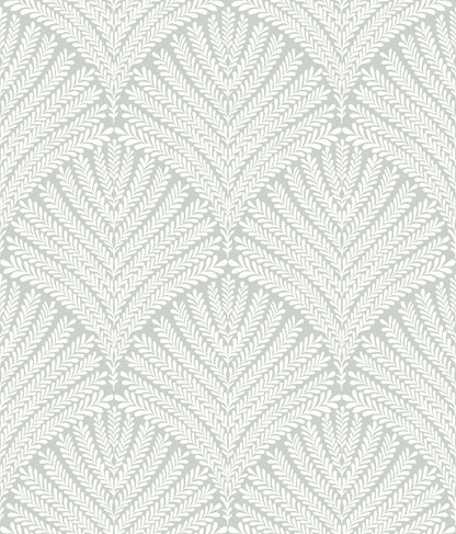 York Wallcoverings York Wallcoverings Beachcomber Green and White Wallpaper  Botanical Whites and Off-Whites   - MN1871