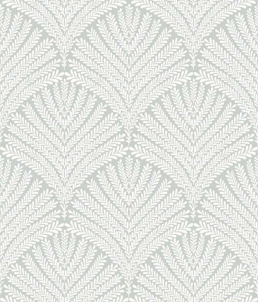 York Wallcoverings York Wallcoverings Beachcomber Green and White Wallpaper  Botanical Whites and Off-Whites   - MN1871