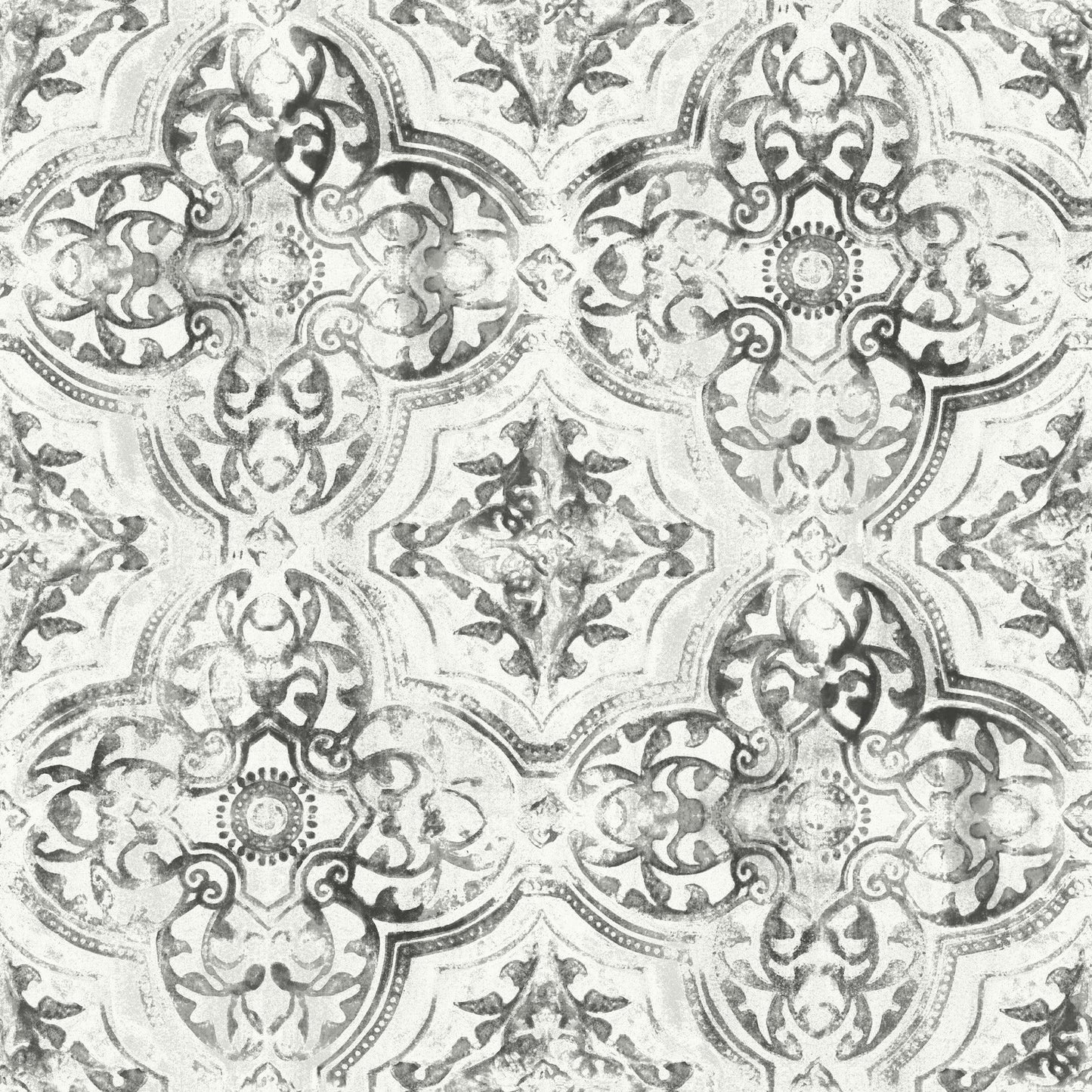 York Wallcoverings Inspired by Color Quartet White and Black Wallpaper  Bohemian Whites and Off-Whites   - MN1890