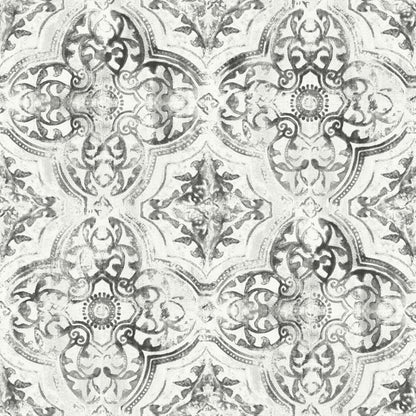 York Wallcoverings Inspired by Color Quartet White and Black Wallpaper  Bohemian Whites and Off-Whites   - MN1890