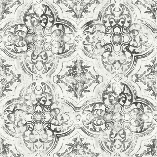 York Wallcoverings Inspired by Color Quartet White and Black Wallpaper  Bohemian Whites and Off-Whites   - MN1890