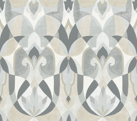 York Wallcoverings York Wallcoverings Malta Neutral Wallpaper  Geometrics Neutrals   - MN1924
