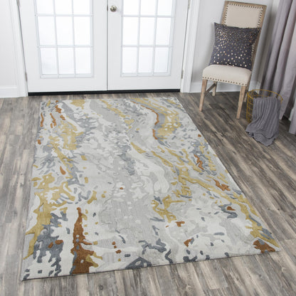 5' x 8' Mod Contemporary area rug.