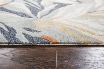 Coastal nautical area rug, 5' x 8'.