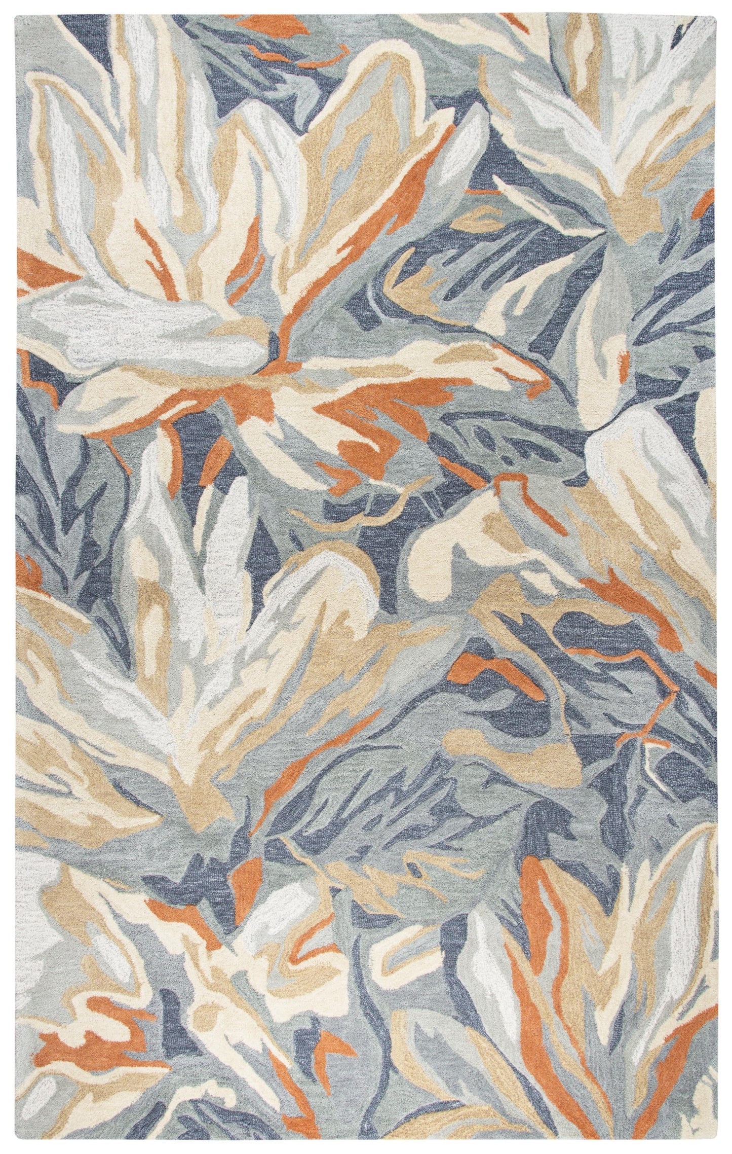 Mod coastal nautical rug, 5' x 8'.