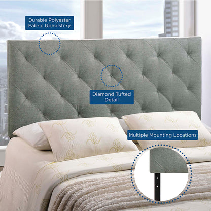 Modway Outlet Theodore Upholstered Fabric Queen Headboard by Modway  Bedroom Furniture Gray - MOD-5040-GRY