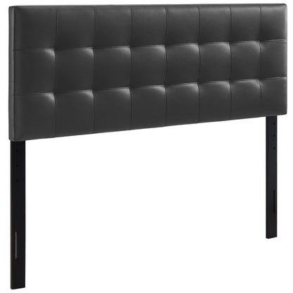 Modway - Lily Upholstered Vinyl Queen Headboard by Modway  Bedroom Headboards Black - MOD-5130-BLK
