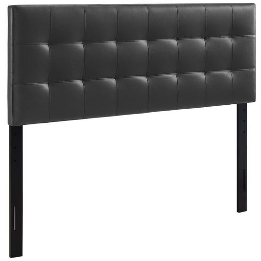Modway - Lily Upholstered Vinyl Queen Headboard by Modway  Bedroom Headboards Black - MOD-5130-BLK