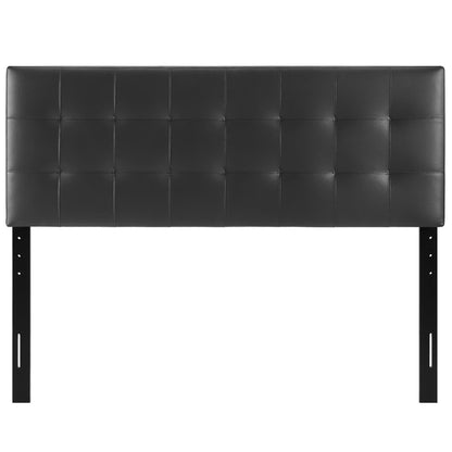 Modway - Lily Upholstered Vinyl Queen Headboard by Modway  Bedroom Headboards Black - MOD-5130-BLK