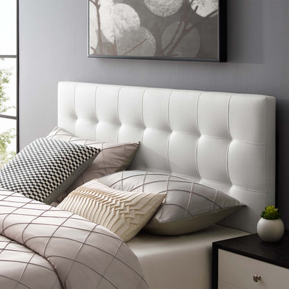 Modway - Lily Upholstered Vinyl King Headboard by Modway  Bedroom Headboards White - MOD-5145-WHI
