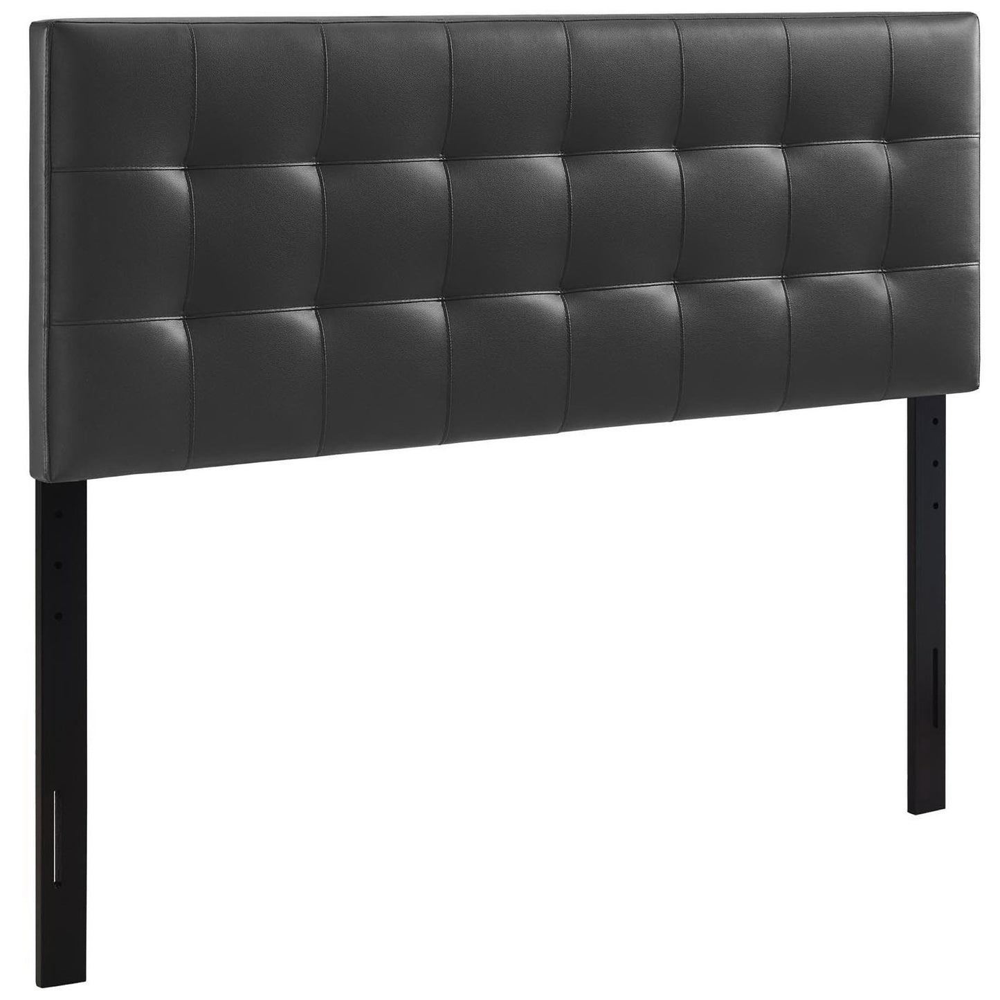 Modway - Lily Upholstered Vinyl Full Headboard by Modway  Bedroom Headboards Black - MOD-5147-BLK