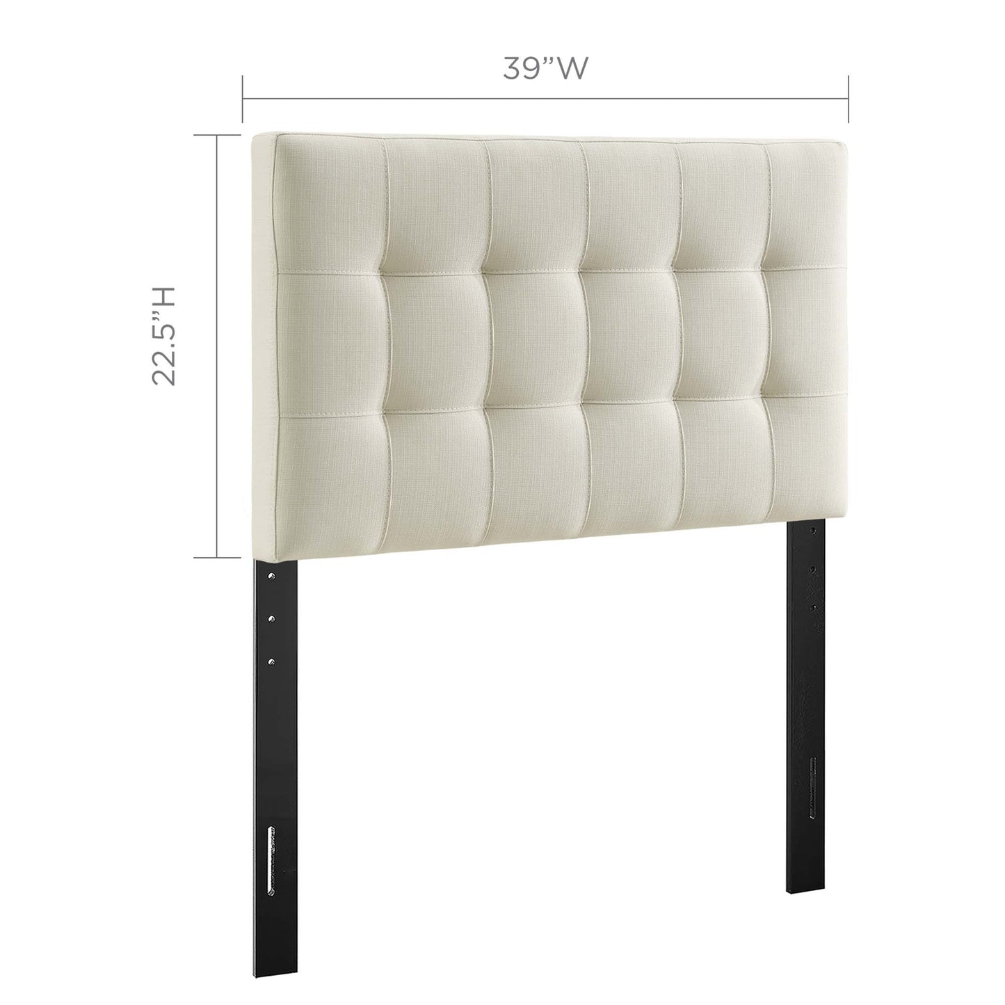 Modway - Lily Upholstered Fabric Twin Headboard by Modway  Bedroom Headboards White - MOD-5148-IVO