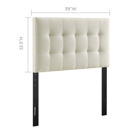 Modway - Lily Upholstered Fabric Twin Headboard by Modway  Bedroom Headboards White - MOD-5148-IVO