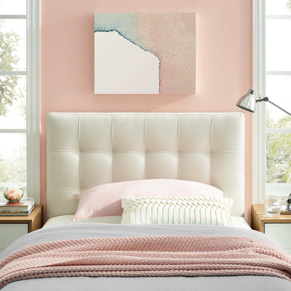 Modway - Lily Upholstered Fabric Twin Headboard by Modway  Bedroom Headboards White - MOD-5148-IVO