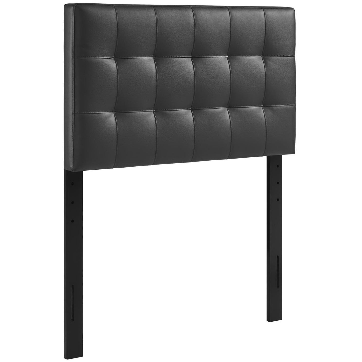 Modway - Lily Upholstered Vinyl Twin Headboard by Modway  Bedroom Headboards Black - MOD-5149-BLK