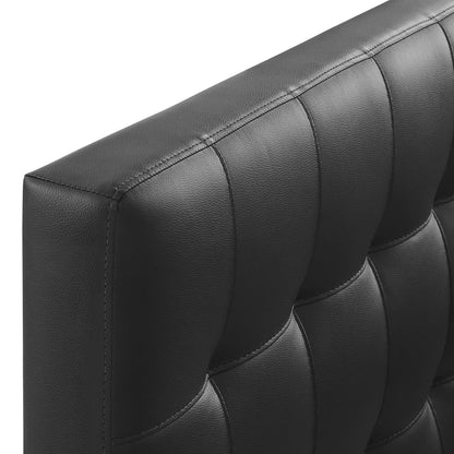 Modway - Lily Upholstered Vinyl Twin Headboard by Modway  Bedroom Headboards Black - MOD-5149-BLK
