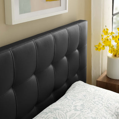 Modway - Lily Upholstered Vinyl Twin Headboard by Modway  Bedroom Headboards Black - MOD-5149-BLK