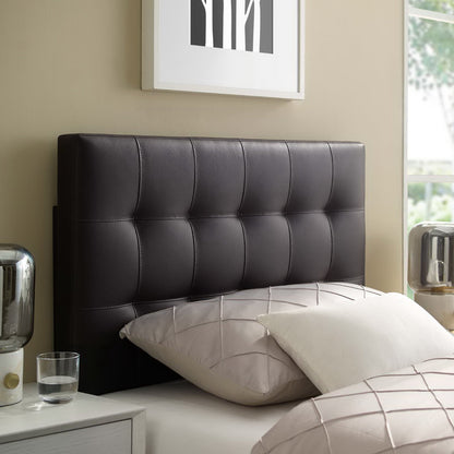 Modway - Lily Upholstered Vinyl Twin Headboard by Modway  Bedroom Headboards Brown - MOD-5149-BRN