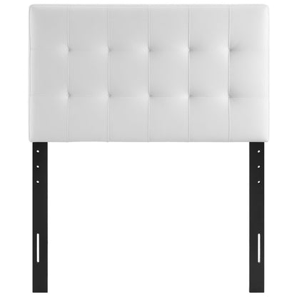 Modway - Lily Upholstered Vinyl Twin Headboard by Modway  Bedroom Headboards White - MOD-5149-WHI