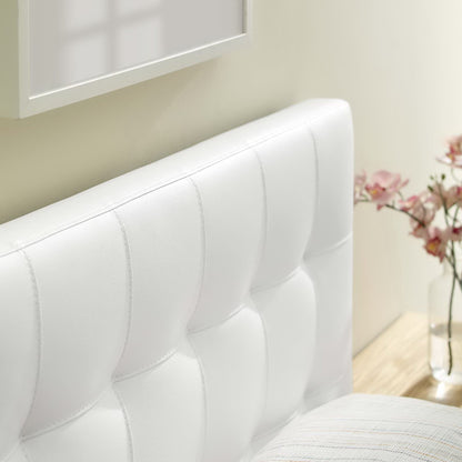 Modway - Lily Upholstered Vinyl Twin Headboard by Modway  Bedroom Headboards White - MOD-5149-WHI