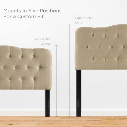 Modway - Annabel Upholstered Fabric Queen Headboard by Modway  Bedroom Headboards Brown - MOD-5154-BEI