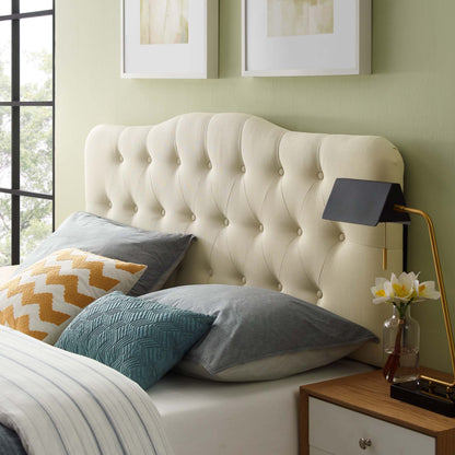 Modway - Annabel Upholstered Fabric Queen Headboard by Modway  Bedroom Headboards White - MOD-5154-IVO