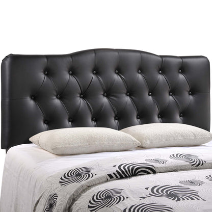 Modway - Annabel Upholstered Vinyl Queen Headboard by Modway  Bedroom Headboards Black - MOD-5155-BLK