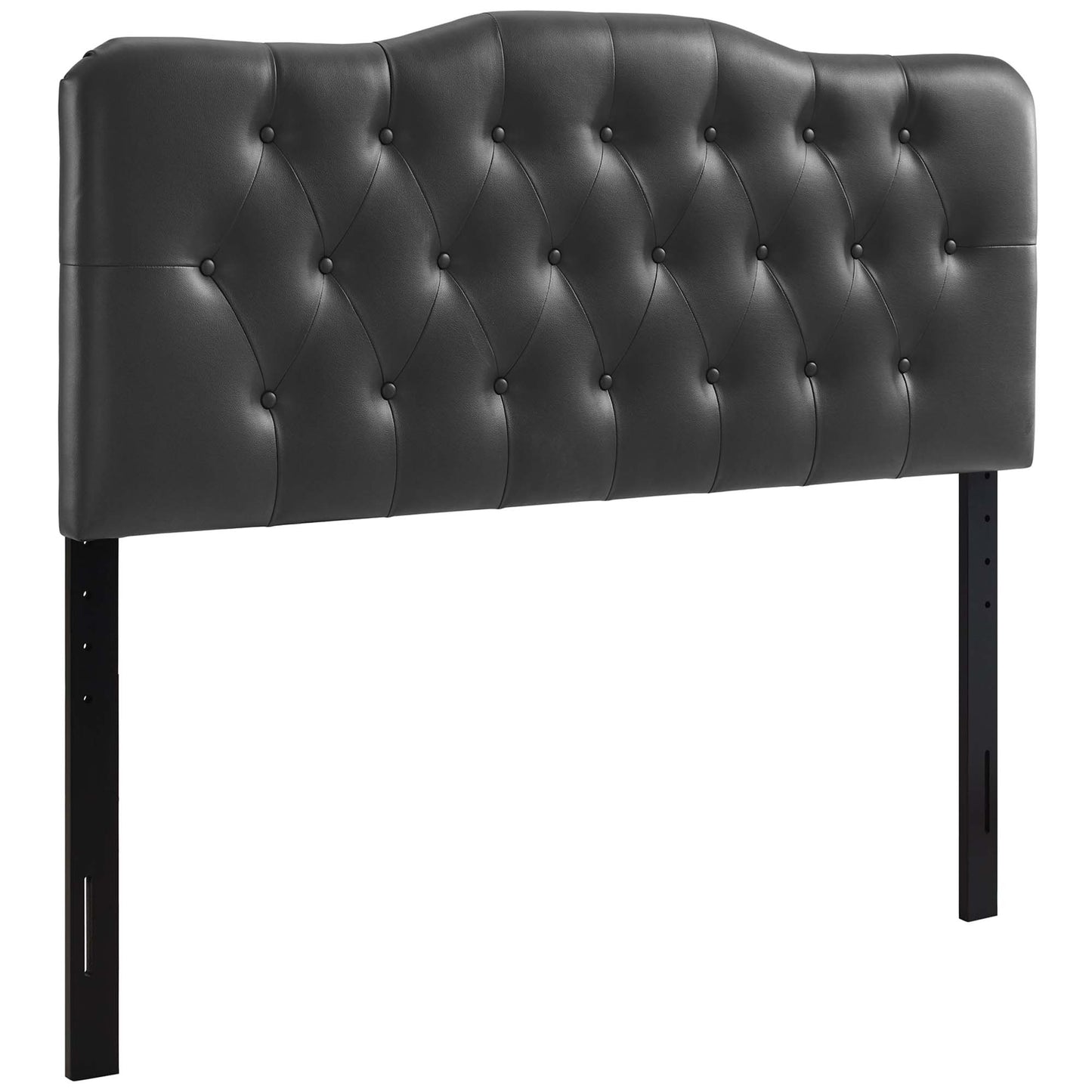 Modway - Annabel Upholstered Vinyl Queen Headboard by Modway  Bedroom Headboards Black - MOD-5155-BLK