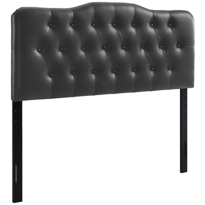 Modway - Annabel Upholstered Vinyl Queen Headboard by Modway  Bedroom Headboards Black - MOD-5155-BLK