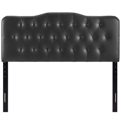 Modway - Annabel Upholstered Vinyl Queen Headboard by Modway  Bedroom Headboards Black - MOD-5155-BLK