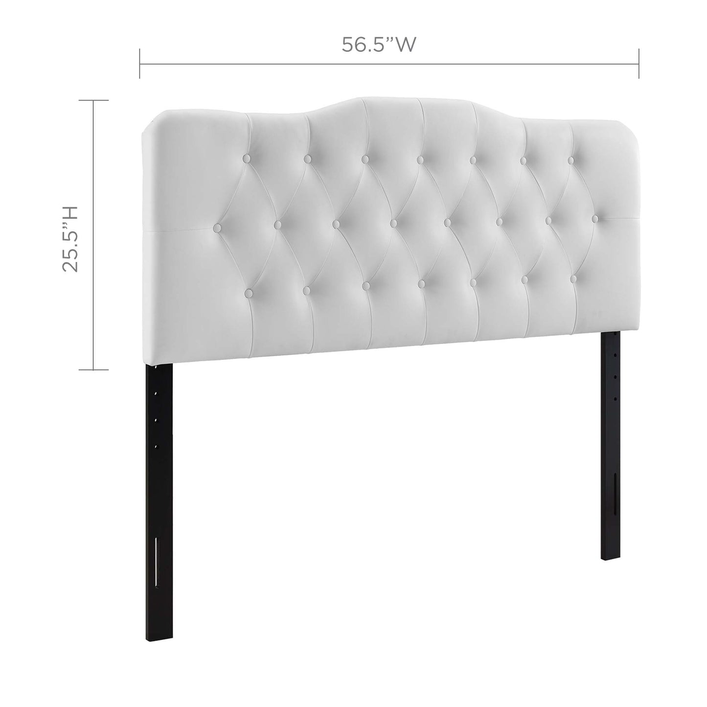 Modway - Annabel Upholstered Vinyl Full Headboard by Modway  Bedroom Headboards White - MOD-5157-WHI
