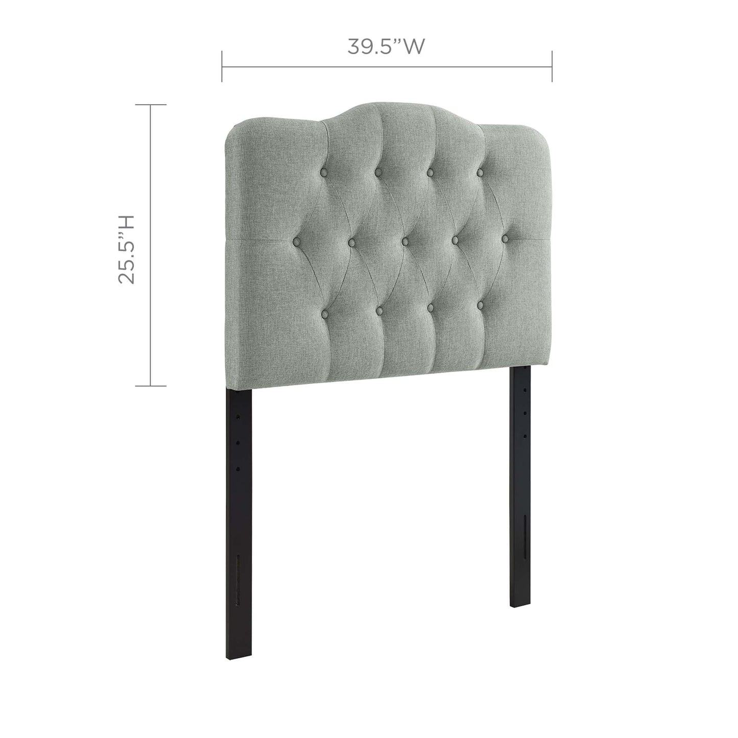 Modway - Annabel Upholstered Fabric Twin Headboard by Modway  Bedroom Headboards Gray - MOD-5160-GRY