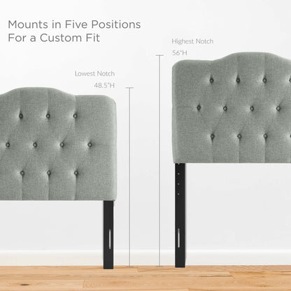 Modway - Annabel Upholstered Fabric Twin Headboard by Modway  Bedroom Headboards Gray - MOD-5160-GRY