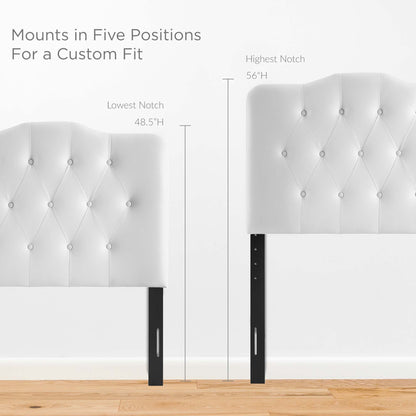 Modway - Annabel Upholstered Vinyl Twin Headboard by Modway  Bedroom Headboards White - MOD-5161-WHI