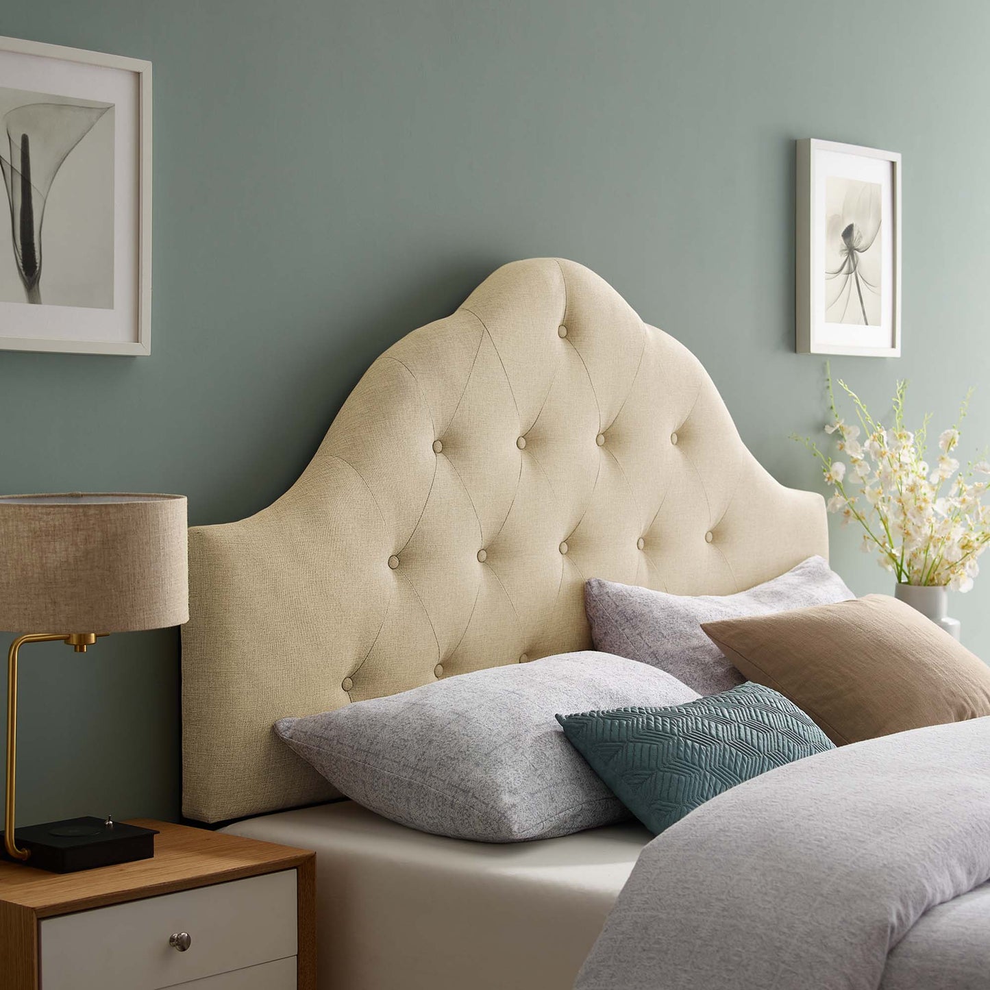Modway Outlet Sovereign Upholstered Fabric Queen Headboard by Modway  Bedroom Furniture Beige - MOD-5162-BEI