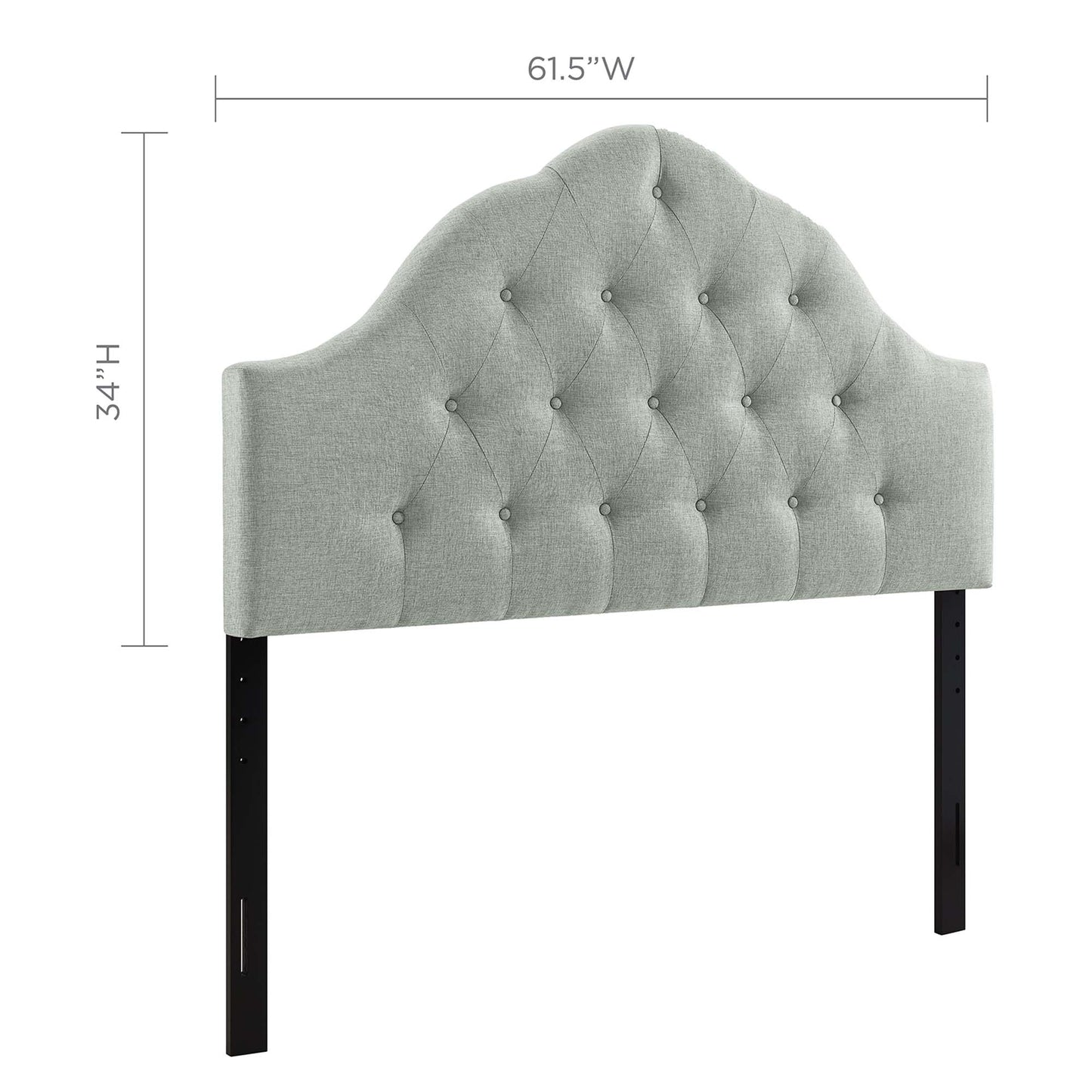 Modway Outlet Sovereign Upholstered Fabric Queen Headboard by Modway  Bedroom Furniture Gray - MOD-5162-GRY