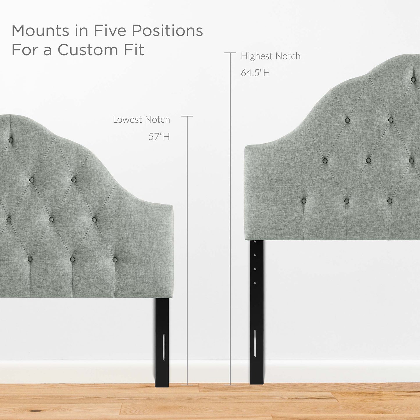 Modway Outlet Sovereign Upholstered Fabric Queen Headboard by Modway  Bedroom Furniture Gray - MOD-5162-GRY