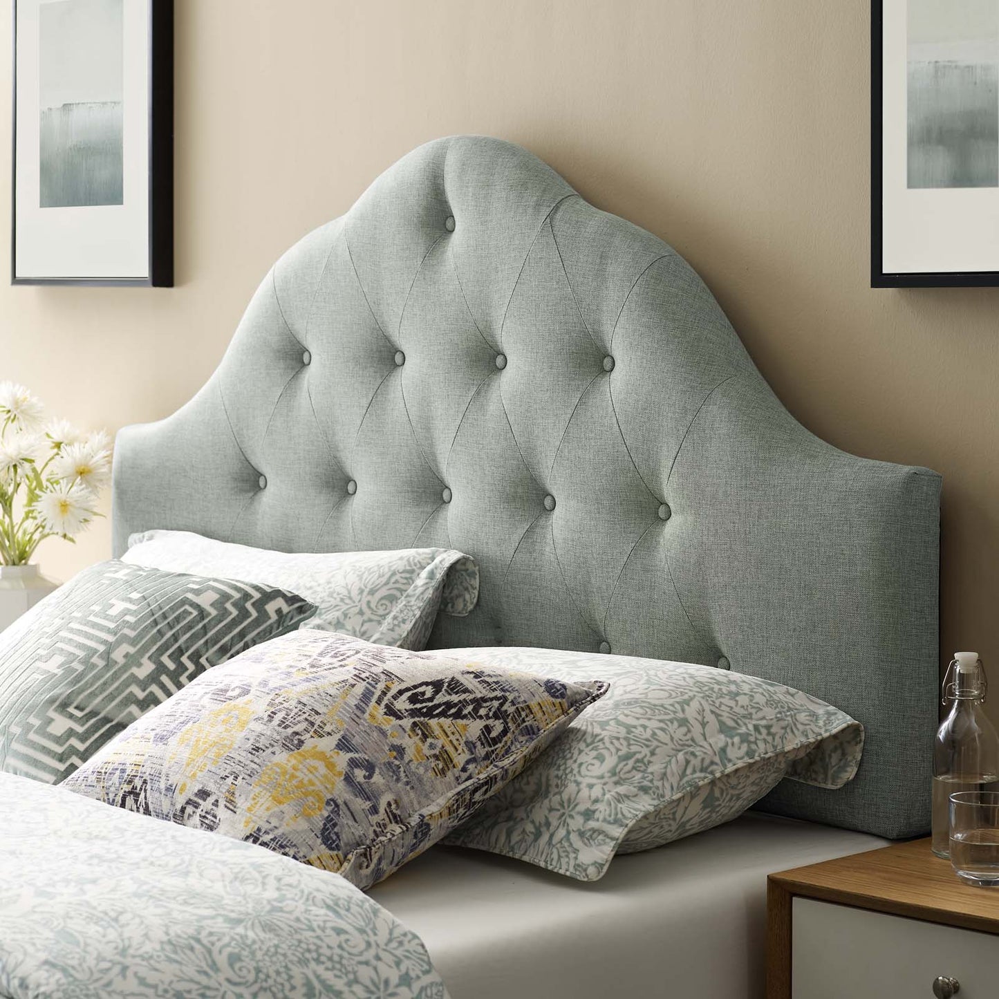 Modway Outlet Sovereign Upholstered Fabric King Headboard by Modway  Bedroom Furniture Gray - MOD-5166-GRY