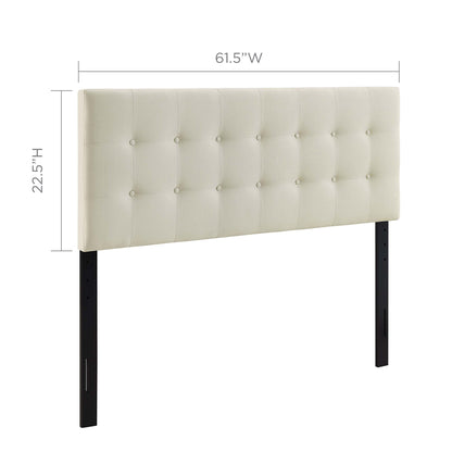 Modway - Emily Upholstered Fabric Queen Headboard by Modway  Bedroom Headboards White - MOD-5170-IVO