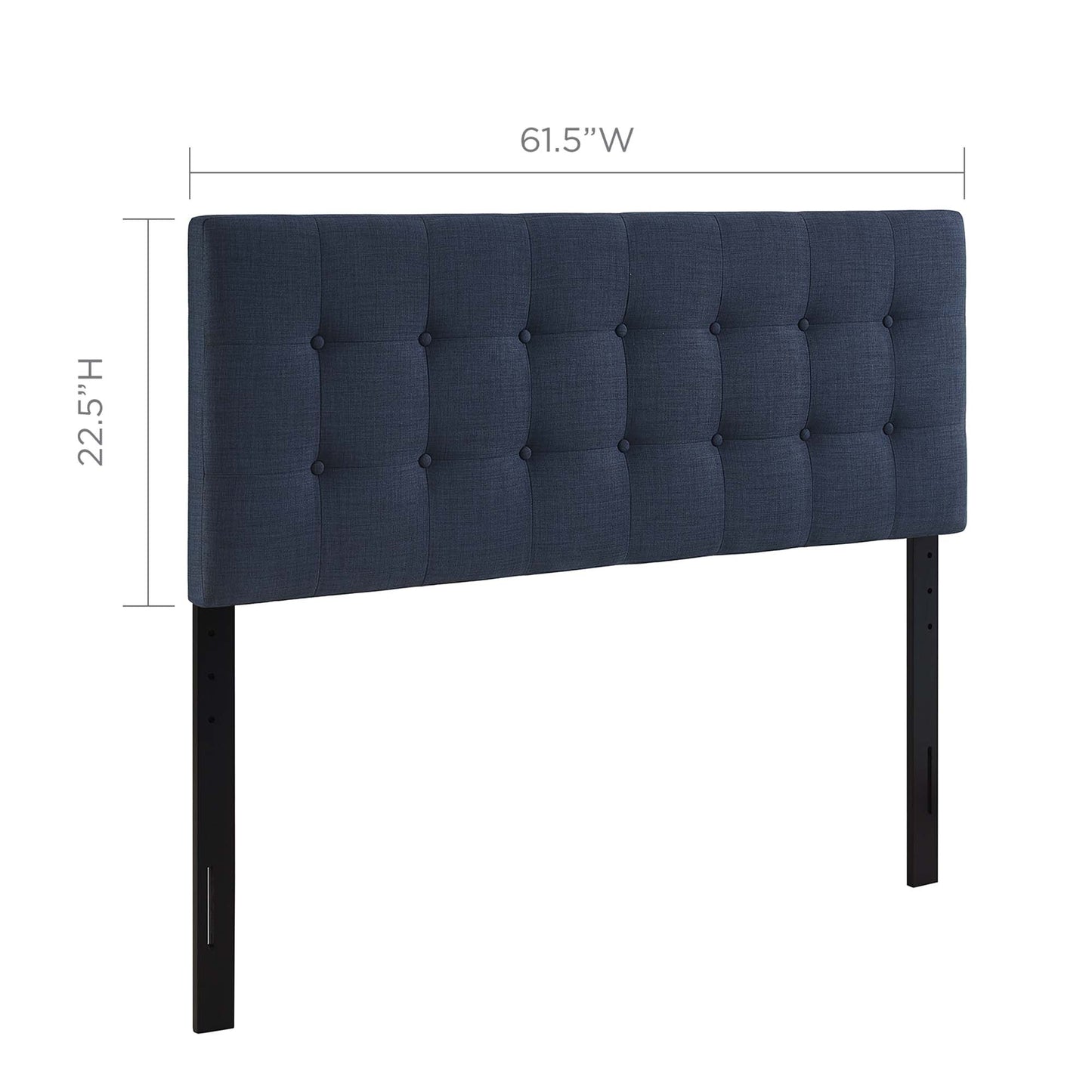 Modway - Emily Upholstered Fabric Queen Headboard by Modway  Bedroom Headboards Blue - MOD-5170-NAV