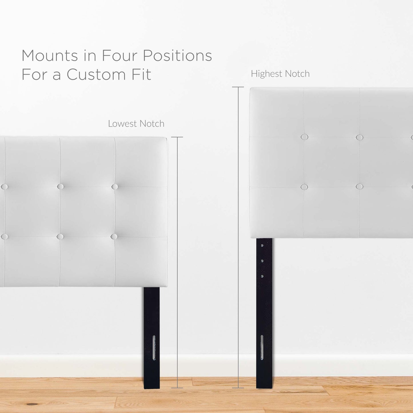 Modway - Emily Upholstered Vinyl Queen Headboard by Modway  Bedroom Headboards White - MOD-5171-WHI