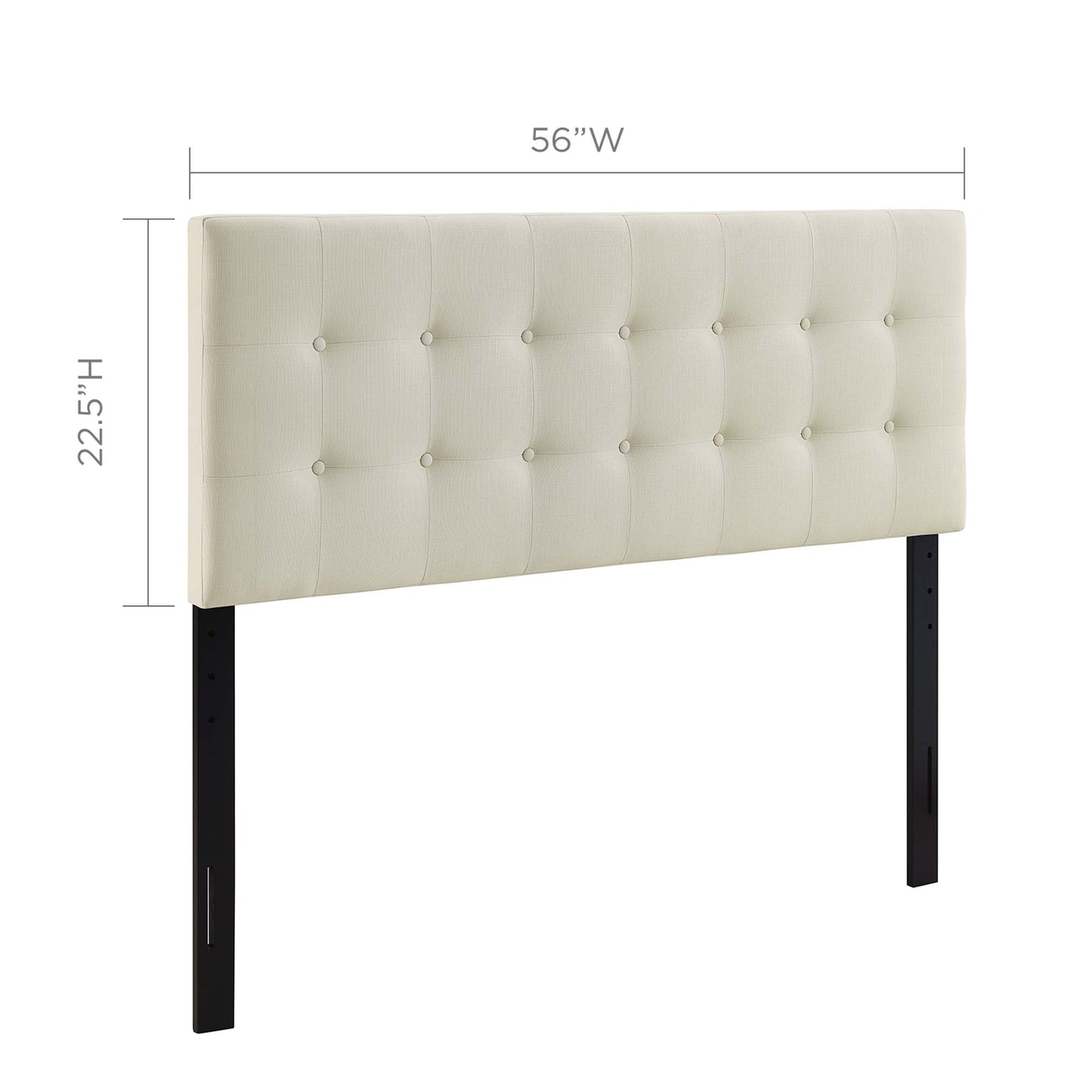 Modway - Emily Upholstered Fabric Full Headboard by Modway  Bedroom Headboards White - MOD-5172-IVO