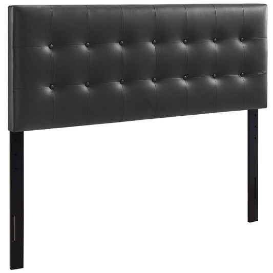 Modway - Emily Upholstered Vinyl Full Headboard by Modway  Bedroom Headboards Black - MOD-5173-BLK